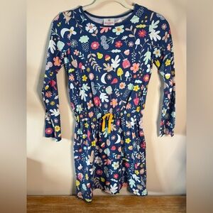 Hanna Anderson Floral Fall Dress with acorns mushrooms 150 Size 12‎